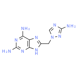 ChemSpider 2D Image | 8-[(3-Amino-1H-1,2,4-triazol-1-yl)methyl]-9H-purine-2,6-diamine | C8H10N10