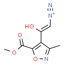 ChemSpider 2D Image | (Z)-2-Hydroxy-2-[5-(methoxycarbonyl)-3-methyl-1,2-oxazol-4-yl]ethenediazonium | C8H8N3O4