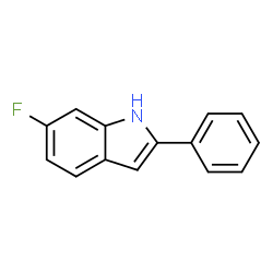 ChemSpider 2D Image | 6-Fluoro-2-phenyl-1H-indole | C14H10FN