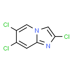 ChemSpider 2D Image | 2,6,7-Trichloroimidazo[1,2-a]pyridine | C7H3Cl3N2