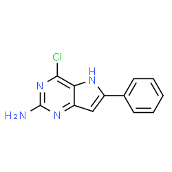 ChemSpider 2D Image | 4-Chloro-6-phenyl-5H-pyrrolo[3,2-d]pyrimidin-2-amine | C12H9ClN4