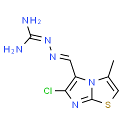 ChemSpider 2D Image | N''-[(E)-(6-Chloro-3-methylimidazo[2,1-b][1,3]thiazol-5-yl)methylene]carbonohydrazonic diamide | C8H9ClN6S
