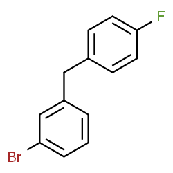 ChemSpider 2D Image | 1-Bromo-3-(4-fluorobenzyl)benzene | C13H10BrF
