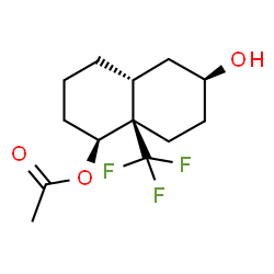 ChemSpider 2D Image | (1S,4aR,6S,8aR)-6-Hydroxy-8a-(trifluoromethyl)decahydro-1-naphthalenyl acetate | C13H19F3O3