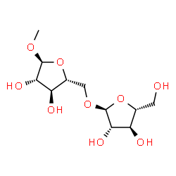 ChemSpider 2D Image | Methyl 5-O-alpha-D-arabinofuranosyl-alpha-D-arabinofuranoside | C11H20O9
