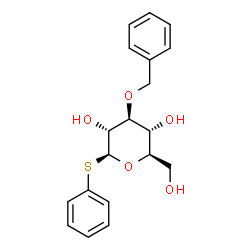 ChemSpider 2D Image | Phenyl 3-O-benzyl-1-thio-beta-D-glucopyranoside | C19H22O5S