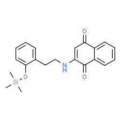 ChemSpider 2D Image | 2-[(2-{2-[(Trimethylsilyl)oxy]phenyl}ethyl)amino]-1,4-naphthoquinone | C21H23NO3Si