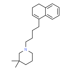 ChemSpider 2D Image | 1-[4-(3,4-Dihydro-1-naphthalenyl)butyl]-3,3-dimethylpiperidine | C21H31N