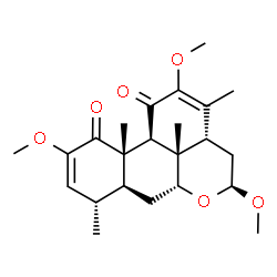 ChemSpider 2D Image | (16beta)-2,12,16-Trimethoxypicrasa-2,12-diene-1,11-dione | C23H32O6