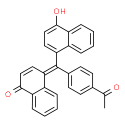 ChemSpider 2D Image | (4E)-4-[(4-Acetylphenyl)(4-hydroxy-1-naphthyl)methylene]-1(4H)-naphthalenone | C29H20O3
