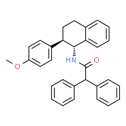 ChemSpider 2D Image | N-[(1R,2R)-2-(4-Methoxyphenyl)-1,2,3,4-tetrahydro-1-naphthalenyl]-2,2-diphenylacetamide | C31H29NO2