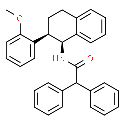 ChemSpider 2D Image | N-[(1S,2R)-2-(2-Methoxyphenyl)-1,2,3,4-tetrahydro-1-naphthalenyl]-2,2-diphenylacetamide | C31H29NO2