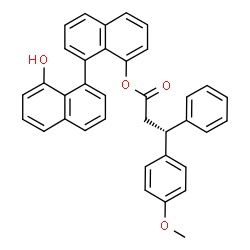 ChemSpider 2D Image | 8'-Hydroxy-1,1'-binaphthalen-8-yl (3R)-3-(4-methoxyphenyl)-3-phenylpropanoate | C36H28O4