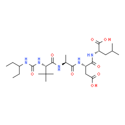 ChemSpider 2D Image | 3-Methyl-N-(3-pentanylcarbamoyl)-L-valyl-L-alanyl-L-alpha-aspartyl-L-leucine | C25H45N5O8