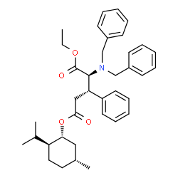 ChemSpider 2D Image | 1-Ethyl 5-[(1R,2S,5R)-2-isopropyl-5-methylcyclohexyl] (3S)-N,N-dibenzyl-3-phenyl-L-glutamate | C37H47NO4