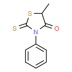 ChemSpider 2D Image | 5-Methyl-3-phenyl-2-thioxo-4-thiazolidinone | C10H9NOS2