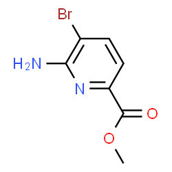 ChemSpider 2D Image | Methyl 6-amino-5-bromopicolinate | C7H7BrN2O2