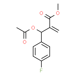 ChemSpider 2D Image | Methyl 2-[acetoxy(4-fluorophenyl)methyl]acrylate | C13H13FO4