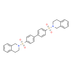 ChemSpider 2D Image | 2,2'-(4,4'-Biphenyldiyldisulfonyl)di-1,2,3,4-tetrahydroisoquinoline | C30H28N2O4S2