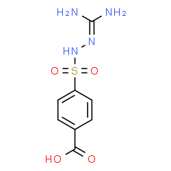 ChemSpider 2D Image | 4-{[2-(Diaminomethylene)hydrazino]sulfonyl}benzoic acid | C8H10N4O4S