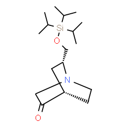 ChemSpider 2D Image | (4S,6R)-6-{[(Triisopropylsilyl)oxy]methyl}quinuclidin-3-one | C17H33NO2Si