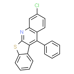 ChemSpider 2D Image | 8-Chloro-11-phenyl[1]benzothieno[2,3-b]quinoline | C21H12ClNS