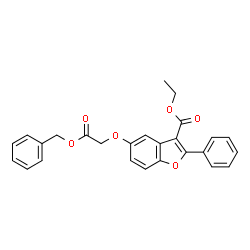 ChemSpider 2D Image | Ethyl 5-[2-(benzyloxy)-2-oxoethoxy]-2-phenyl-1-benzofuran-3-carboxylate | C26H22O6