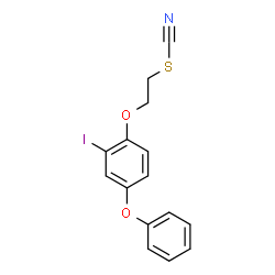 ChemSpider 2D Image | 2-(2-Iodo-4-phenoxyphenoxy)ethyl thiocyanate | C15H12INO2S