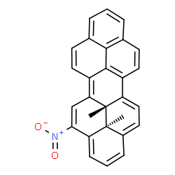 ChemSpider 2D Image | (10bR,10cS)-10b,10c-Dimethyl-7-nitro-10b,10c-dihydrodibenzo[cd,lm]perylene | C28H19NO2