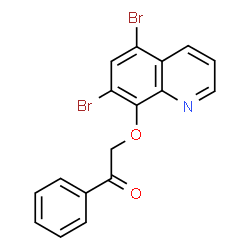 ChemSpider 2D Image | 2-[(5,7-Dibromo-8-quinolinyl)oxy]-1-phenylethanone | C17H11Br2NO2