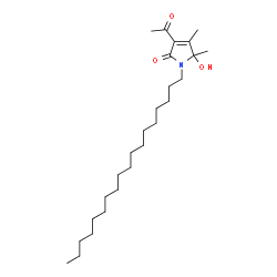 ChemSpider 2D Image | 3-Acetyl-5-hydroxy-4,5-dimethyl-1-octadecyl-1,5-dihydro-2H-pyrrol-2-one | C26H47NO3