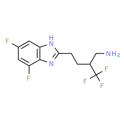 ChemSpider 2D Image | 4-(4,6-Difluoro-1H-benzimidazol-2-yl)-2-(trifluoromethyl)-1-butanamine | C12H12F5N3