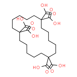 ChemSpider 2D Image | 1,1,7,7,13,13-Cyclooctadecanehexacarboxylic acid | C24H36O12