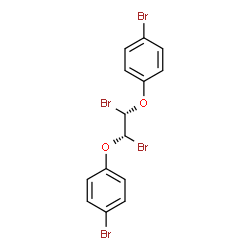 ChemSpider 2D Image | 1,1'-{[(1S,2S)-1,2-Dibromo-1,2-ethanediyl]bis(oxy)}bis(4-bromobenzene) | C14H10Br4O2