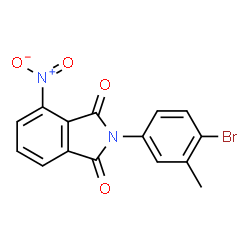 ChemSpider 2D Image | 2-(4-Bromo-3-methyl-phenyl)-4-nitro-isoindole-1,3-dione | C15H9BrN2O4