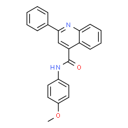 ChemSpider 2D Image | N-(4-Methoxyphenyl)-2-phenyl-4-quinolinecarboxamide | C23H18N2O2