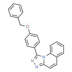 ChemSpider 2D Image | 1-(4-Benzyloxy-phenyl)-[1,2,4]triazolo[4,3-a]quinoline | C23H17N3O