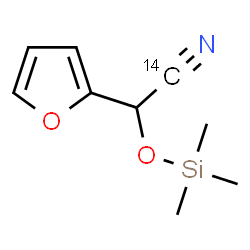 ChemSpider 2D Image | 2-Furyl[(trimethylsilyl)oxy](1-~14~C)acetonitrile | C814CH13NO2Si