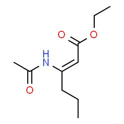 ChemSpider 2D Image | Ethyl (2Z)-3-acetamido-2-hexenoate | C10H17NO3