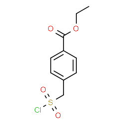 ChemSpider 2D Image | Ethyl 4-[(chlorosulfonyl)methyl]benzoate | C10H11ClO4S