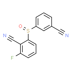 ChemSpider 2D Image | 2-[(3-Cyanophenyl)sulfinyl]-6-fluorobenzonitrile | C14H7FN2OS