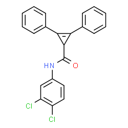 ChemSpider 2D Image | N-(3,4-Dichlorophenyl)-2,3-diphenyl-2-cyclopropene-1-carboxamide | C22H15Cl2NO