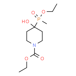 ChemSpider 2D Image | Ethyl 4-[ethoxy(methyl)phosphoryl]-4-hydroxy-1-piperidinecarboxylate | C11H22NO5P