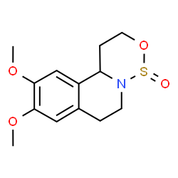 ChemSpider 2D Image | 9,10-Dimethoxy-1,6,7,11b-tetrahydro-2H-[1,2,3]oxathiazino[4,3-a]isoquinoline 4-oxide | C13H17NO4S