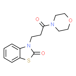 ChemSpider 2D Image | 3-[3-(4-Morpholinyl)-3-oxopropyl]-1,3-benzothiazol-2(3H)-one | C14H16N2O3S