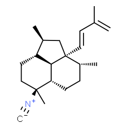 ChemSpider 2D Image | (1S,2aS,3R,5aS,6S,8aR,8bR)-6-Isocyano-1,3,6-trimethyl-2a-[(1E)-3-methyl-1,3-butadien-1-yl]dodecahydroacenaphthylene | C21H31N