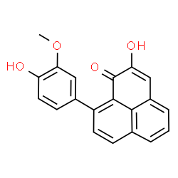 ChemSpider 2D Image | 2-Hydroxy-9-(4-hydroxy-3-methoxyphenyl)-1H-phenalen-1-one | C20H14O4