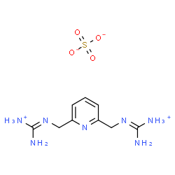 ChemSpider 2D Image | (E,E)-[2,6-Pyridinediylbis(methylenenitrilo)]bis(aminomethanaminium) sulfate | C9H17N7O4S