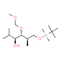 ChemSpider 2D Image | (3S,4R,5R)-6-{[Dimethyl(2-methyl-2-propanyl)silyl]oxy}-4-(methoxymethoxy)-2,5-dimethyl-3-hexanol | C16H36O4Si