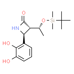 ChemSpider 2D Image | (3S,4S)-4-(2,3-Dihydroxyphenyl)-3-[(1R)-1-{[dimethyl(2-methyl-2-propanyl)silyl]oxy}ethyl]-2-azetidinone | C17H27NO4Si